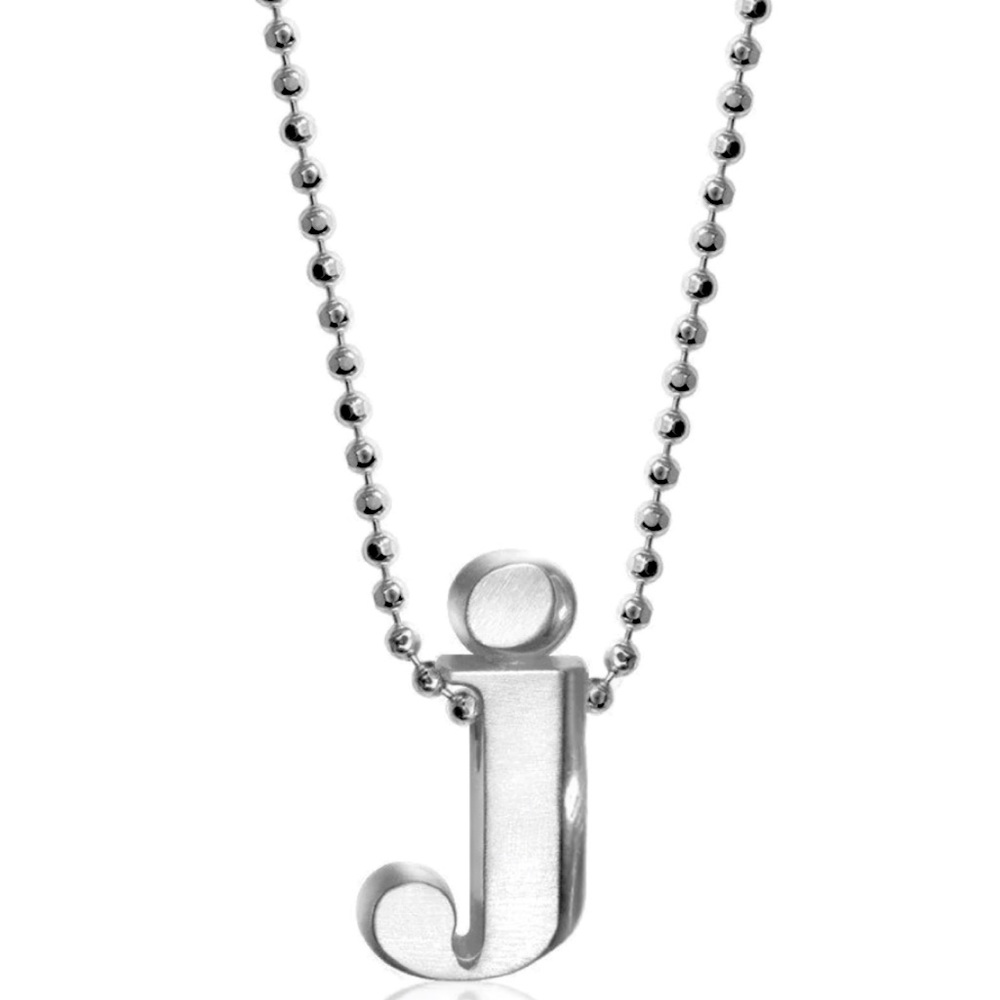 Alex Woo Sterling Silver Little Letter ‘j’ charm and 16”sterling